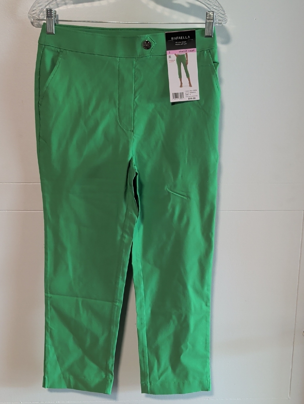 Rafaella Vibrant Green Crop Pull-On Pants
